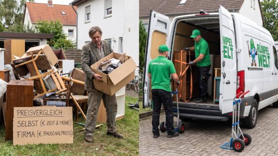 Preisvergleich: Selbst entrümpeln oder Firma beauftragen?