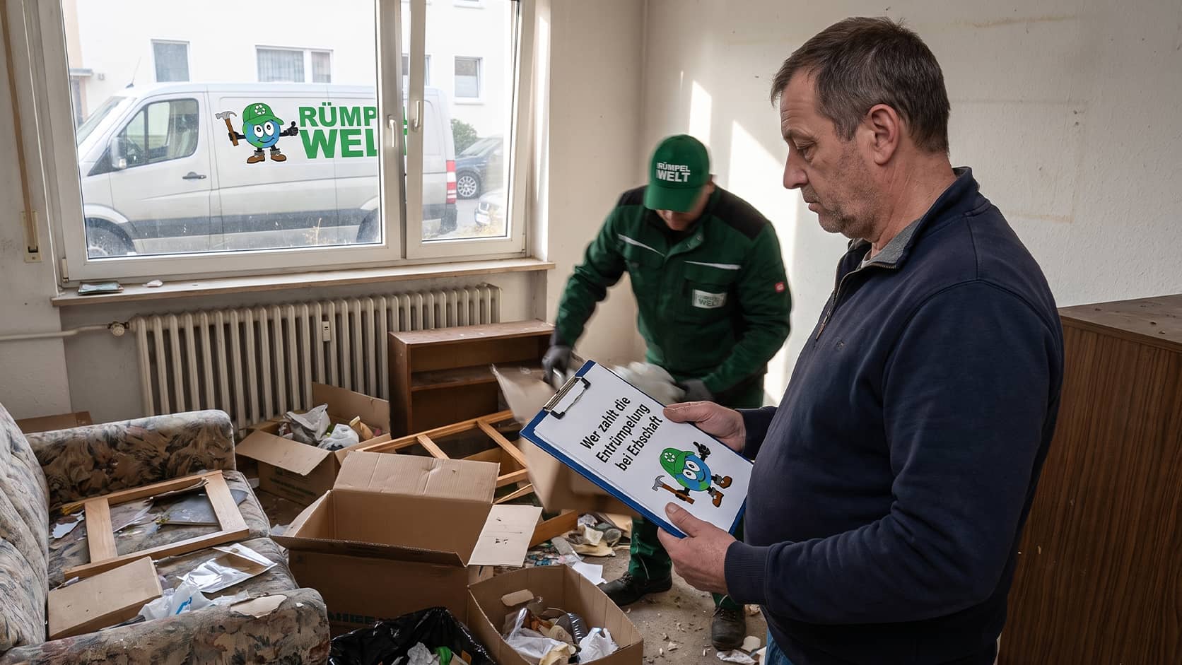 Wer zahlt die Entrümpelung bei Erbschaft?